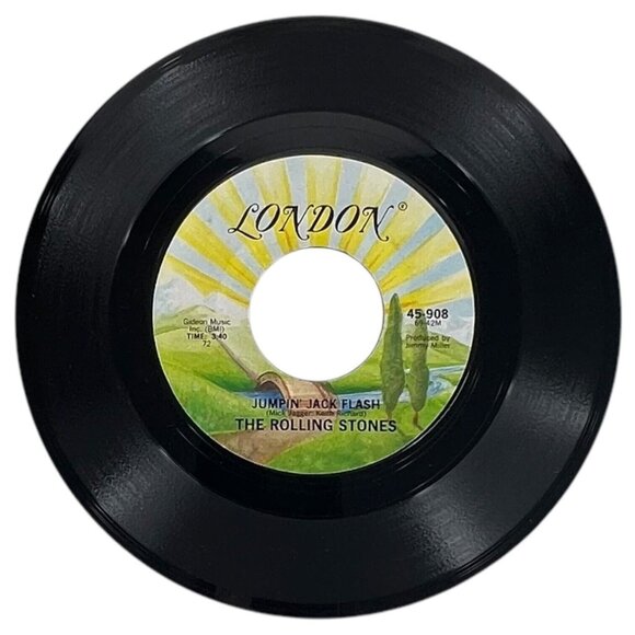Other - The Rolling Stones 45 RPM Record Jumpin Jack Flash Child Of The Moon London